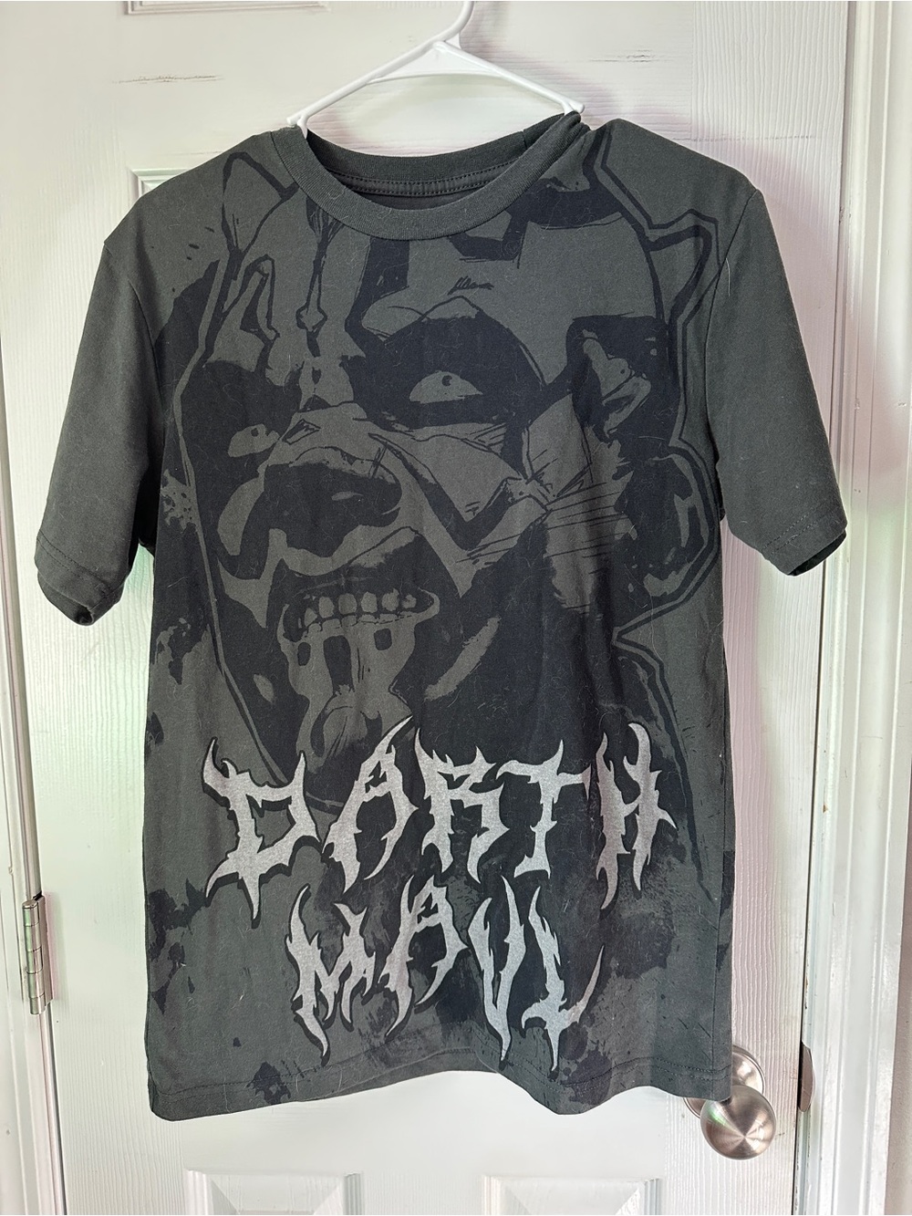 MAD Engine Black and Dark Gray 'Darth Maul' Graphic Short-Sleeve Tee